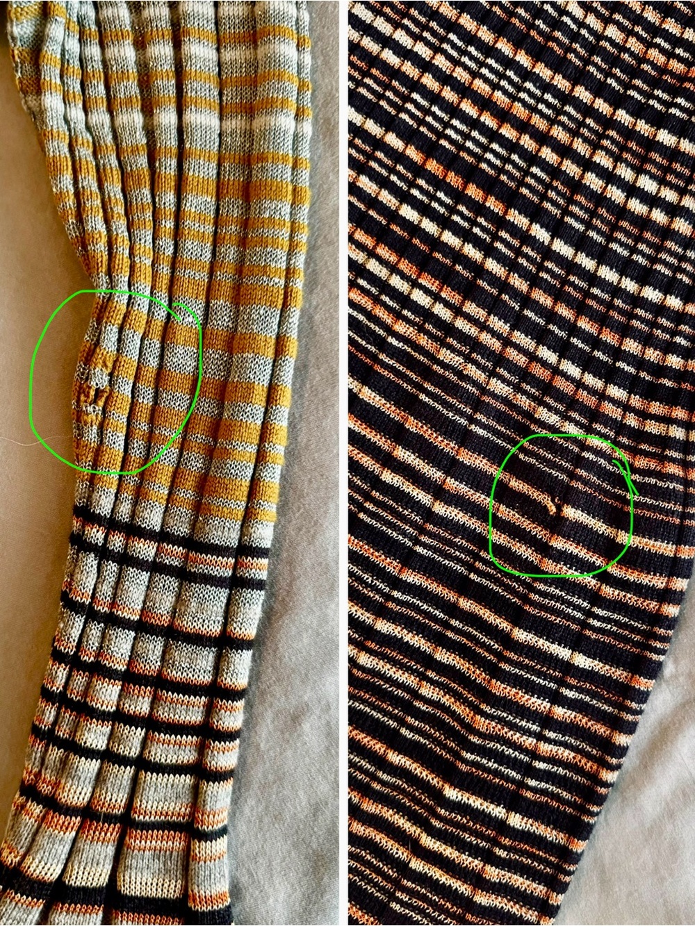 MISSONI Fitted Metallic Silver Black Gold Striped Ribbed Knit Midi Dress w Slip - Picture 16 of 16